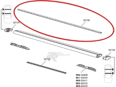 Thule Запчасть 52102 заглушка резиновая для поперечины длинна длинна до 1500мм (Thule WingBar, Edge)