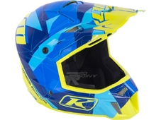 KLIM Шлем  F3 - Blue Camo (Синий-Голубой-Лимонный) р-м ( M ) 56-57 см. в Казани